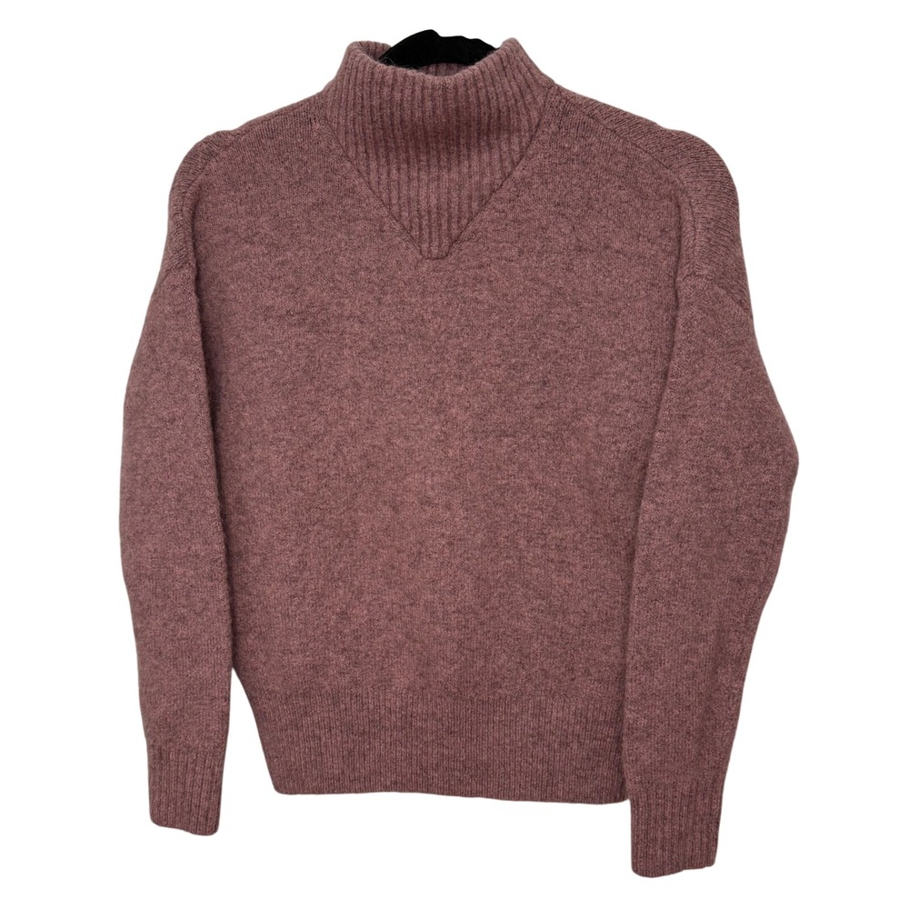 Madewell Women's Mock Neck Sweater Wool Alpaca‎ Blend Pullover Knit Top XXS